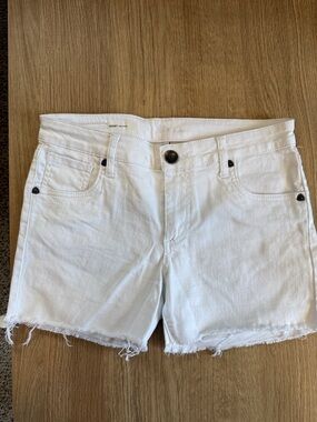 Kut Gidget white jean fray short